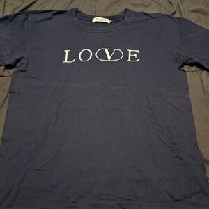 Valentino Garavani Dark Blue LOVE Graphic Tee